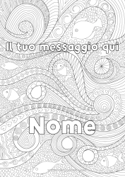 Colorazione gratuita Pesce Colorazioni complesse Zentangle Animali marini o acquatici Onde