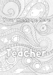 Free coloring Fish Complex coloring pages Zentangle Marine or aquatic animals Waves