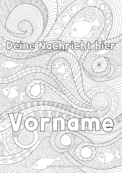 Kostenlose Malvorlage Fisch Komplexe Ausmalbilder Zentangle Meeres- oder Wasserlebewesen Wellen