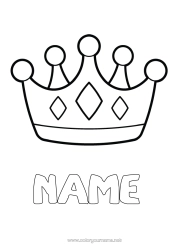 Free colouring Princess Crown Epiphany Easy colouring pages King