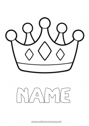 Free coloring Princess Crown Epiphany Easy coloring pages King