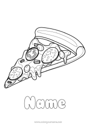 Colouring to customise Food Pizza Realistic