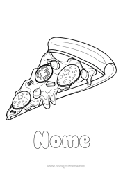 Colorazione gratuita Cibo Pizza Realista