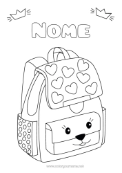 Colorazione gratuita Cuore Kawaii Cartella