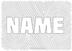 Free colouring Art Geometric shapes Mosaics Decorative background Square