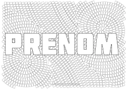 Coloriage à personnaliser Art Formes géométriques Mosaïques Fond décoratif Carré