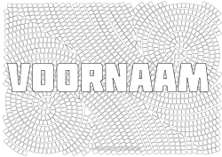 Kleurplaat aanpassen Kunst Geometrische vormen Mozaïeken Decoratieve achtergrond Vierkant
