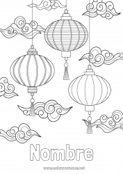 Colorear para personalizar Año Nuevo chino Linterna china