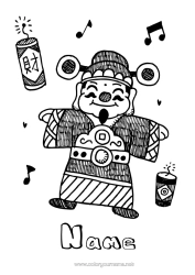 Free colouring Chinese New Year