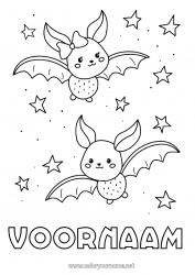 Gratis tekening Vleermuis Schattig Halloween Vogels en vliegende zoogdieren