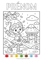Coloriage à personnaliser Lutins De Noël Coloriages Magiques Coloriages Lutins Activités Enfants Japon Voyage De Lutin Farceur Coloriage Lutins Farceurs Voyageurs