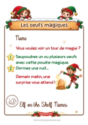 Coloring to customize Christmas elves Christmas Elf's Mission Egg Mischievous Elf Ideas