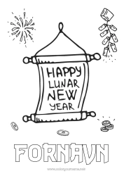 Gratis farvelægning Kinesisk nytår