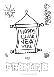 Pagină de colorat gratuită Anul Nou Chinezesc