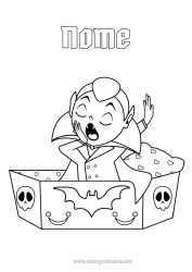 Colorazione gratuita Vampiro Mostro Halloween Bara