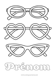 Coloriage à personnaliser Lunettes
