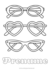 Pagină de colorat personalizată Ochelari