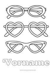 Malvorlage anpassen Brille