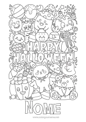Colorazione gratuita Zucca Dolcetto o scherzetto? Halloween Jack O'Lantern Colorazioni complesse Iscrizione 