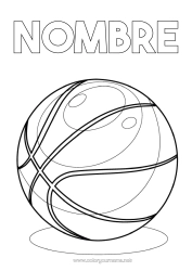 Colorear para personalizar Sport Globos Baloncesto Deportes En Equipo Realista Balón De Baloncesto