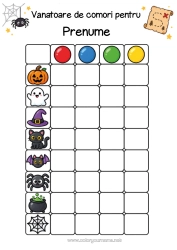 Vânătoare de comori de Halloween de tipărit – Tablo de căutare