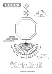 Kostenlose Malvorlage Chinesisches Neujahr
