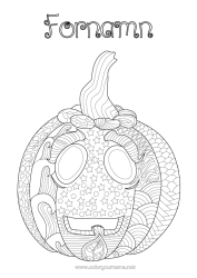 Gratis färgläggning Pumpa Jack O'Lantern Zentangle