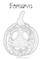 Gratis farvelægning Græskar Græskarlampe Zentangle