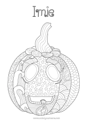 Kolorowanka za darmo Dynia Jack O'Lantern Zentangle
