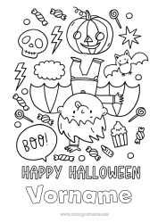 Kostenlose Malvorlage Vampir Kürbis Ein Bonbon oder ein Zauber? Halloween Beschriftung
