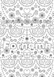 Gratis färgläggning De dödas dag Mexiko Calaveras, dödskallar Dekorativ bakgrund