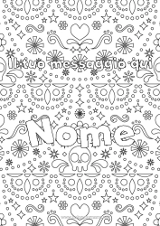 Colorazione gratuita Giorno dei Morti Messico Calaveras, teste di morto Sfondo decorativo