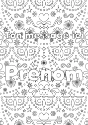 Coloriage gratuit Día de los Muertos Mexique Calaveras, têtes de mort Fond décoratif