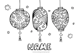 Colouring to customise Chinese New Year Chinese Lantern