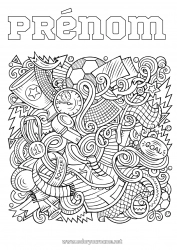 Coloriage gratuit Football Ballon de foot Sport Sports d'équipe