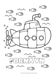 Gratis fargelegging Hav Kjøretøy U-båt Maritime kjøretøy