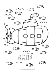 Rysunek za darmo Morze Pojazdy Okręt podwodny Pojazdy morskie