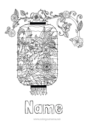Colouring to customise Chinese New Year Chinese Lantern