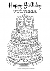 Gratis kleurplaat Taart Verjaardag Complex Kleurplaten Verjaardag (Frans) Bericht