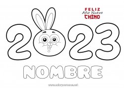 Dibujo libre Conejo 2023 Año Nuevo chino Animales del bosque