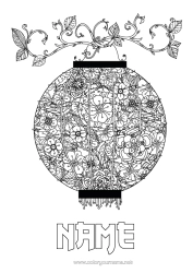 Free colouring Chinese New Year Chinese lantern
