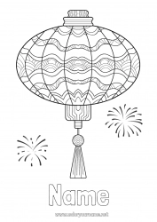 Free coloring Chinese New Year Chinese lantern