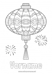Kostenlose Malvorlage Chinesisches Neujahr Chinesische Laterne