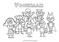 Gratis tekening Vermomming Piraat Carnaval Vastenavond