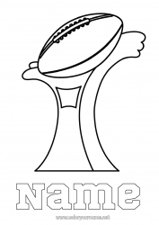 Free drawing Sport Super Bowl Rugby Cup, trophy, medal USA American football ball Team sports Competitions and Rewards