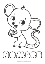 Dibujo libre Animales Año Nuevo chino Rata Animales del bosque Queso