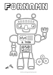 Gratis färgläggning Söt Robot