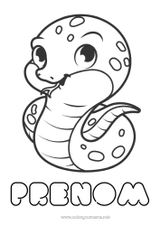 Dessin gratuit Animal Nouvel An chinois Serpent Reptiles