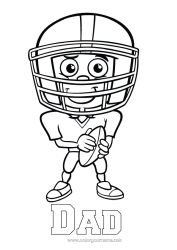 Free colouring Disguise Sport Carnival Super Bowl Team sports