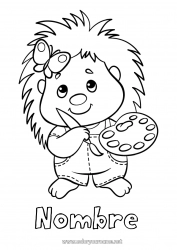 Dibujo libre Lindo Erizo Arte Animales Animales del bosque Profesiones Artísticas